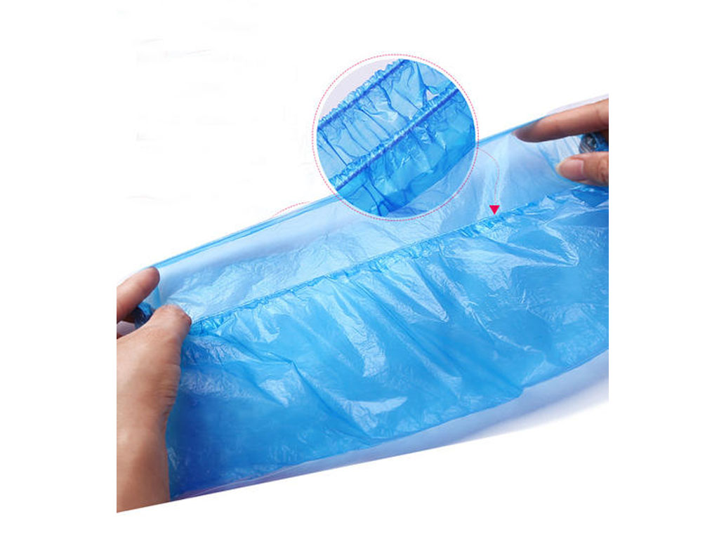 Disposable plastic shoe cover